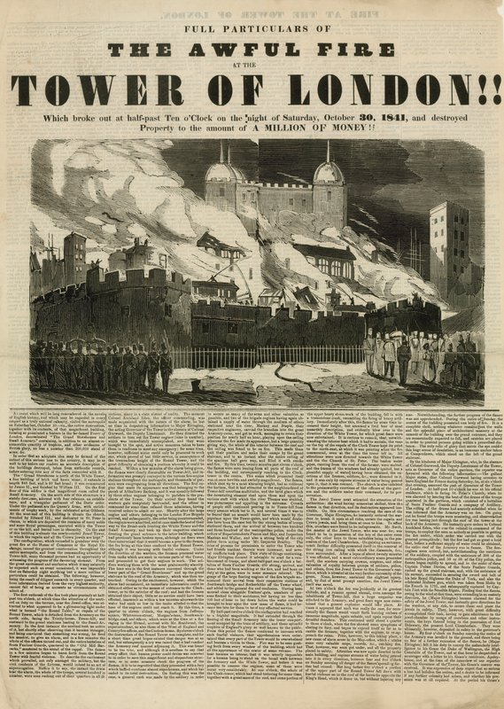 Torre do Incêndio de Londres, 1841 de English School