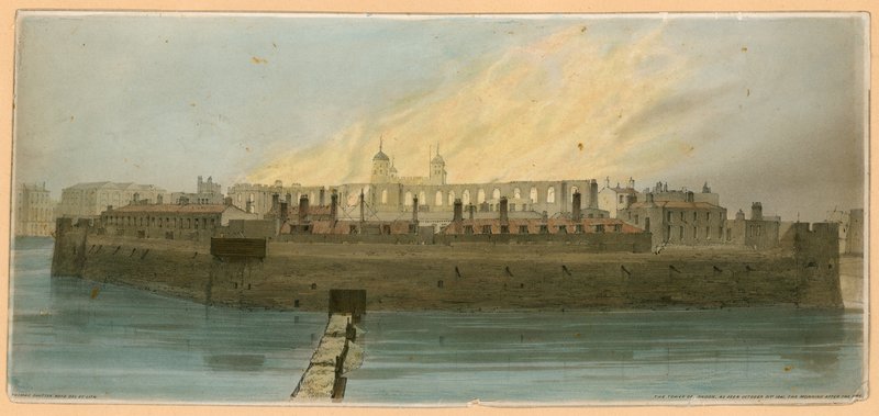 Torre do Incêndio de Londres, 1841 de English School