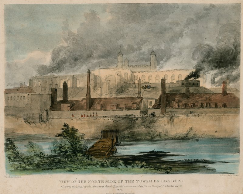 Torre do Incêndio de Londres, 1841 de English School
