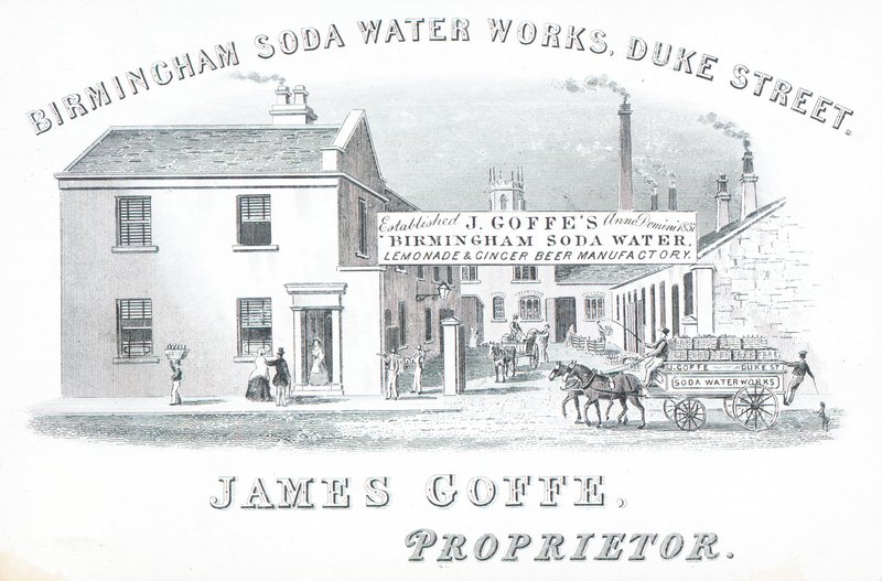 Cartão de comércio, Birmingham Soda Water Works de English School