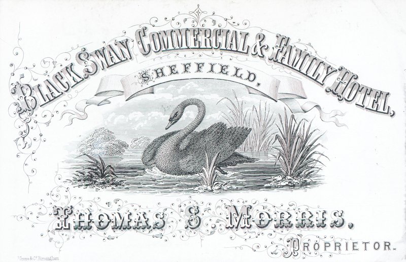 Cartão comercial, Black Swan Commercial & Family Hotel de English School