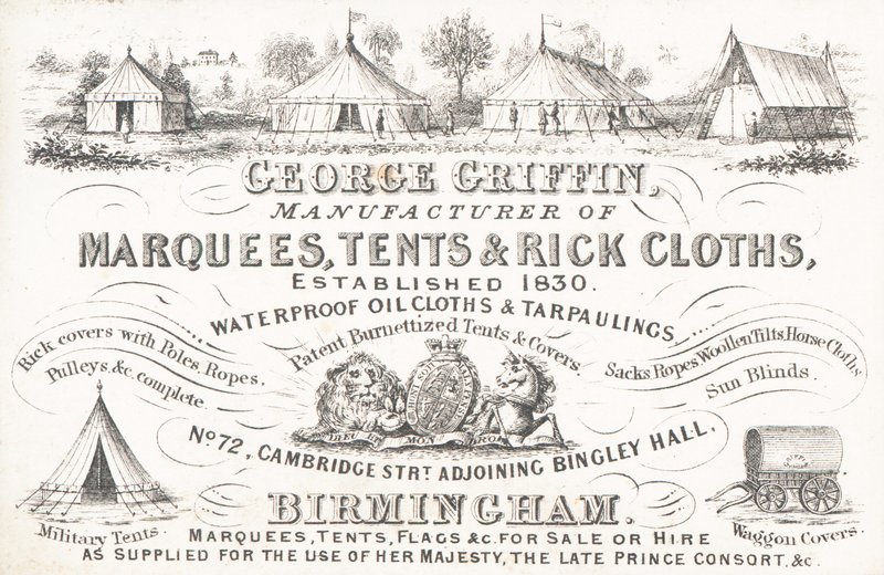 Cartão de comércio, George Griffin de English School