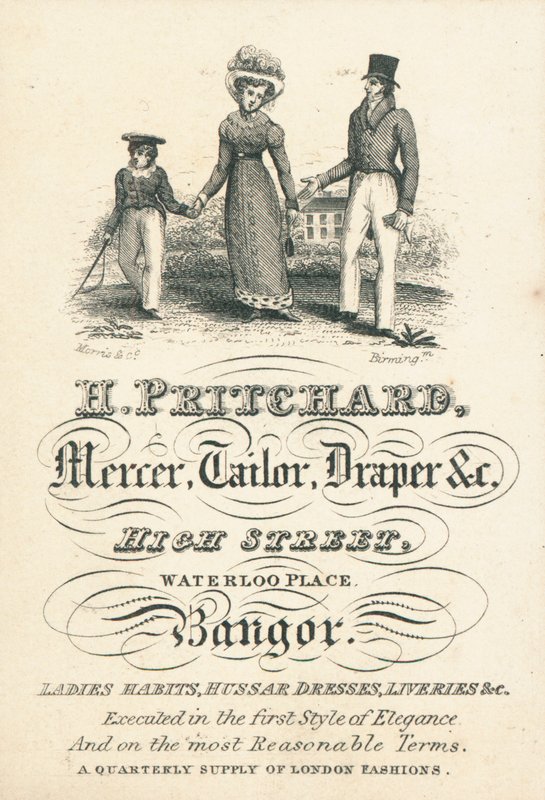 Cartão de comércio, H Pritchard de English School