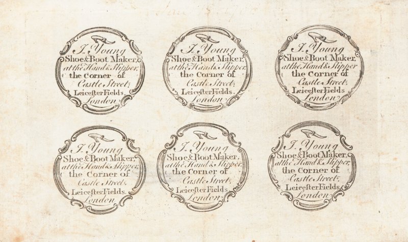 Cartão de comércio, J Young de English School