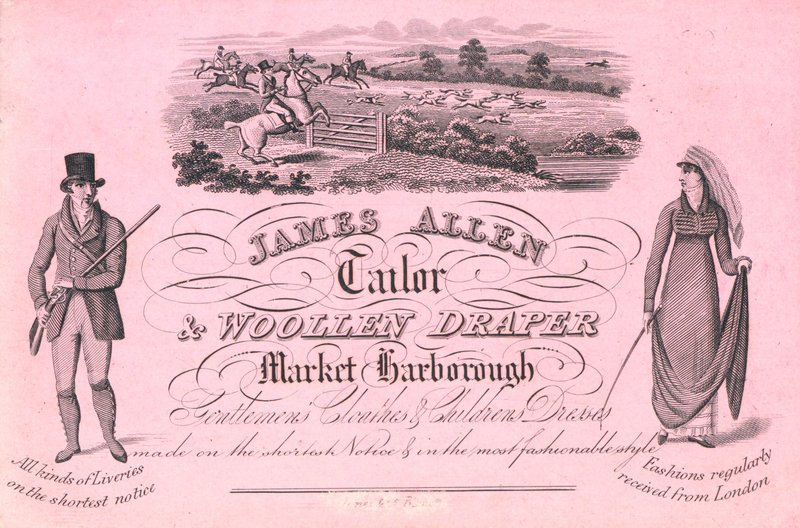 Cartão de comércio, James Allen de English School