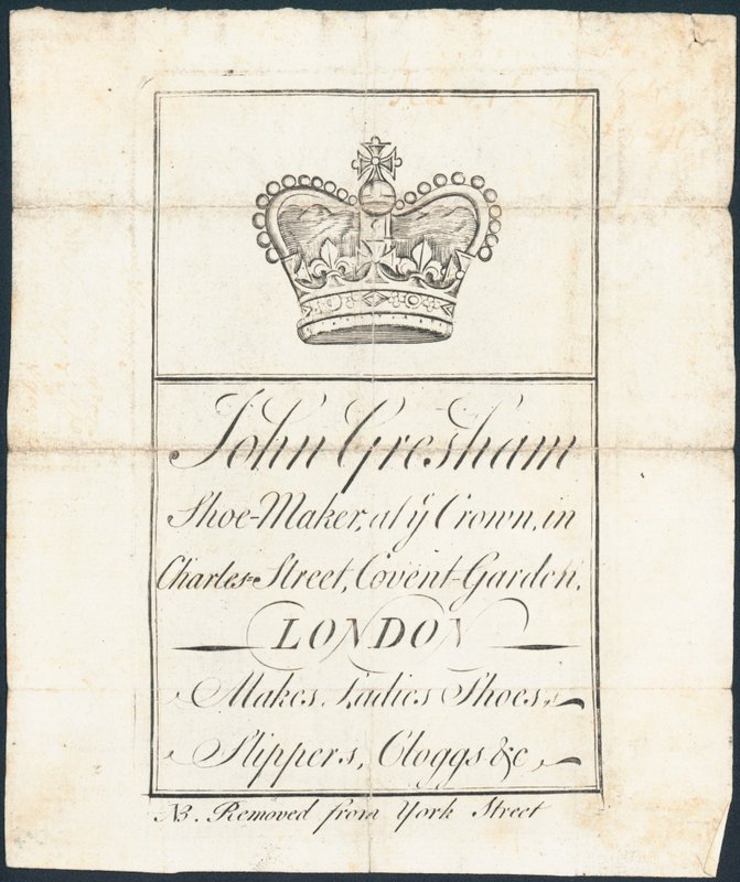 Cartão de comércio, John Gresham de English School