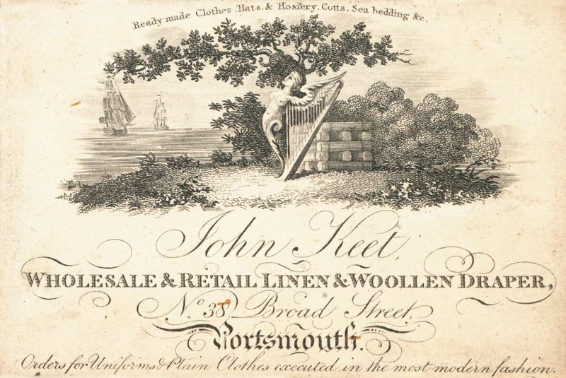 Cartão de comércio, John Keet de English School