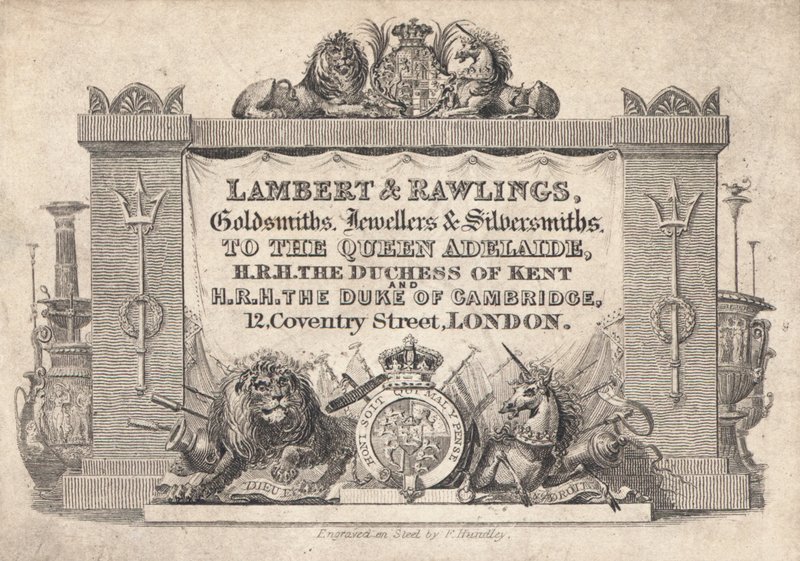 Cartão de comércio, Lambert & Rawlings de English School