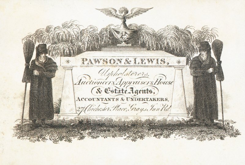 Cartão de comércio, Pawson & Lewis de English School