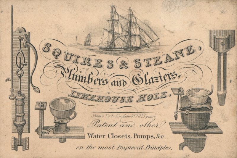 Cartão de comércio, Squires & Steane de English School