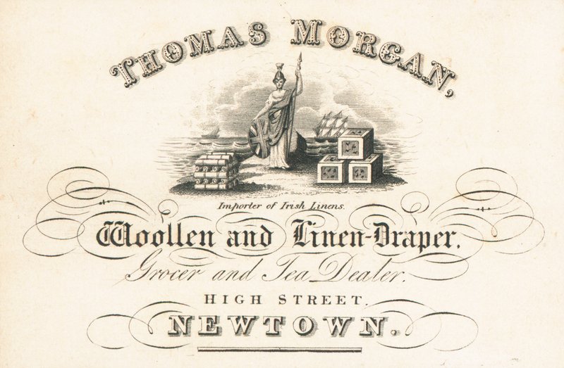 Cartão de comércio, Thomas Morgan de English School