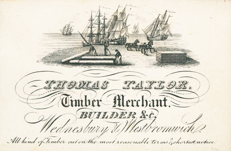 Cartão de comércio, Thomas Taylor de English School