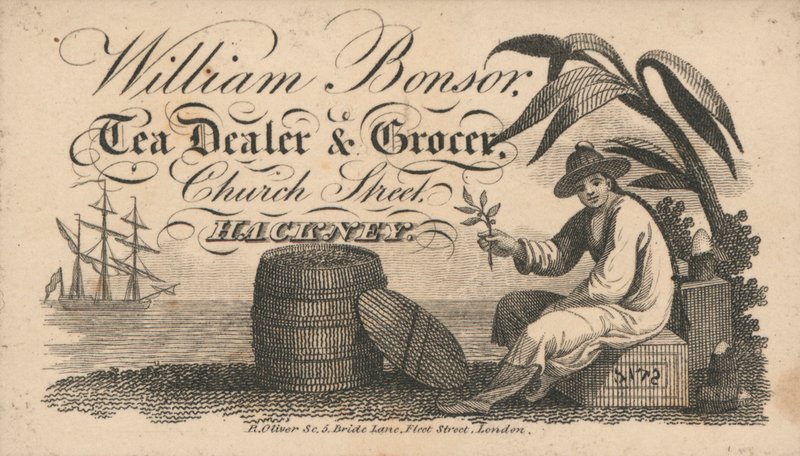 Cartão de comércio, William Bonsor de English School