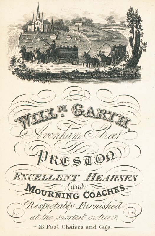 Cartão de comércio, William Garth de English School