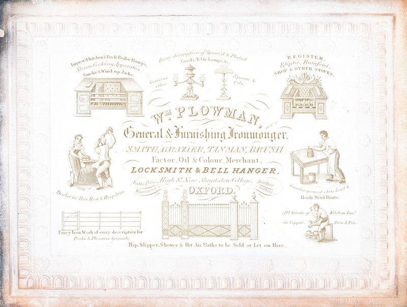 Cartão de comércio, William Ploughman de English School