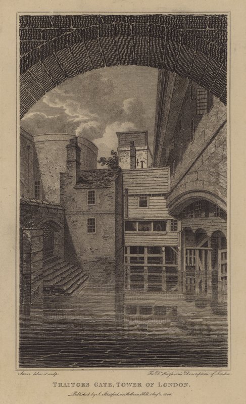 Porta do Traidor, Torre de Londres (gravura) de English School