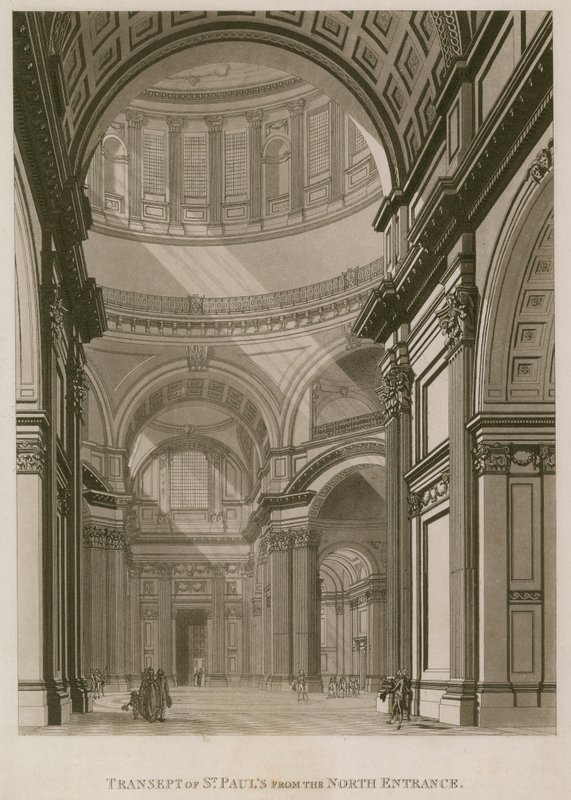 Transepto, de, st, pauls, catedral, londres, de, a, norte, entrada de English School