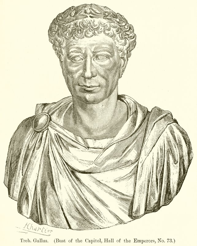Treb. Gallus. (Busto do Capitólio, Salão dos Imperadores, nº 73) de English School