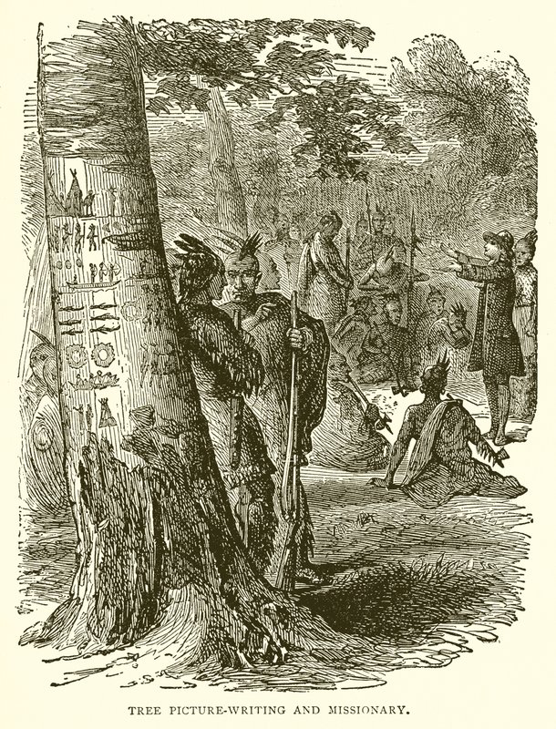 Escrita de Imagens de Árvores e Missionário de English School