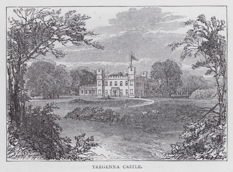 Castelo de Tregenna (gravura) de English School