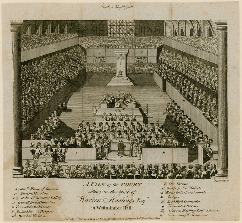 Julgamento de Warren Hastings no Westminster Hall de English School