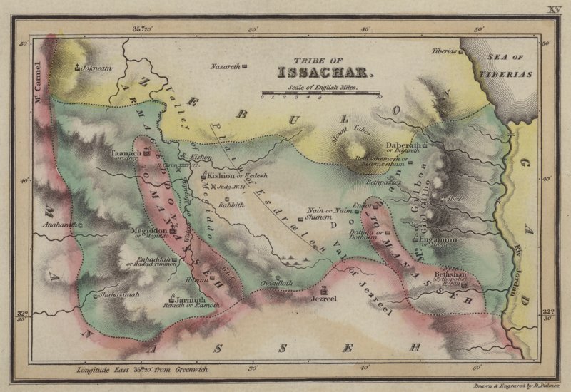 Tribe of Issachar (gravura colorida) de English School