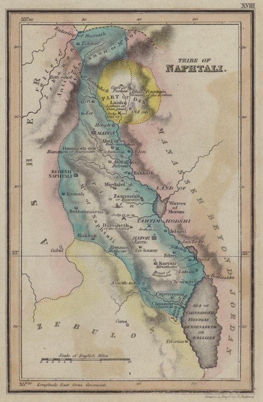 Tribe of Naphtali (gravura colorida) de English School