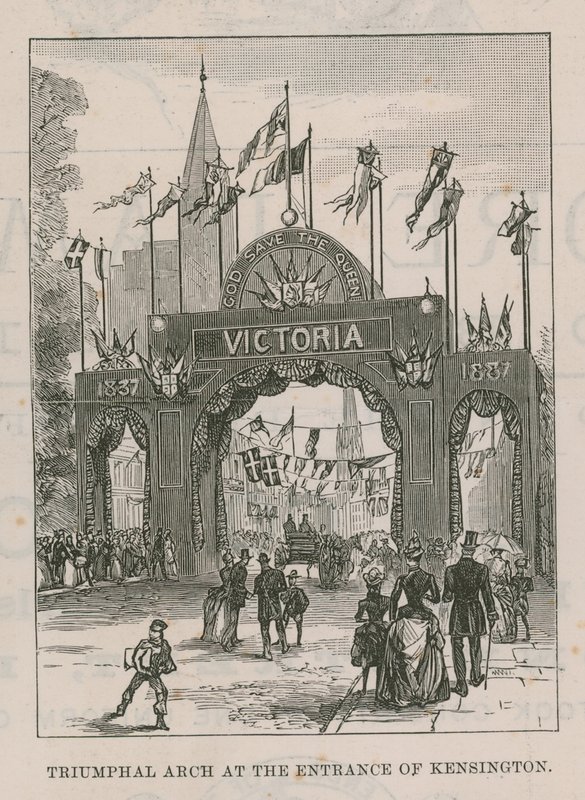 Arco do triunfo na entrada de Kensington de English School