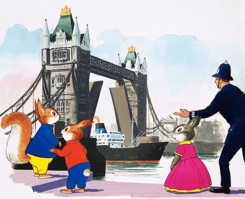 Tufty e ponte de Londres de English School