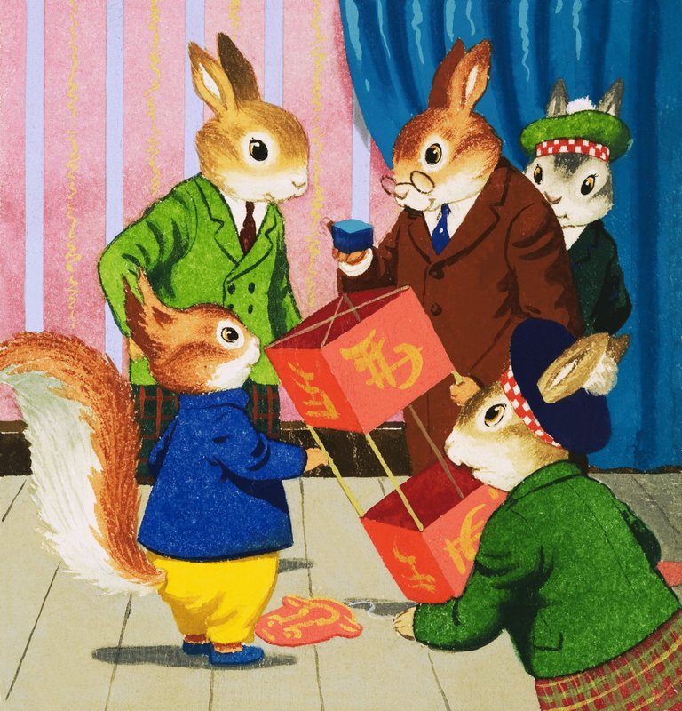 Tufty e papagaio de English School