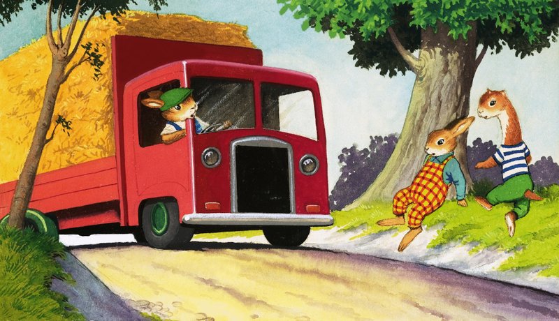 Tufty dirigindo van de veículo de English School