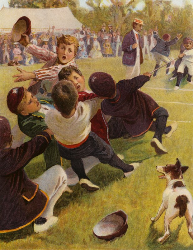 Cabo de guerra (litografia a cores) de English School