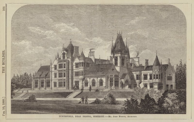 Tyntesfield, perto de Bristol, Somerset, Sr. John Norton, Arquitecto (gravura) de English School