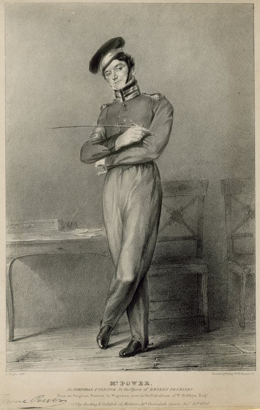 Tyrone Power, ator, como Corporal OConnor na ópera de Promessas Quebradas de English School
