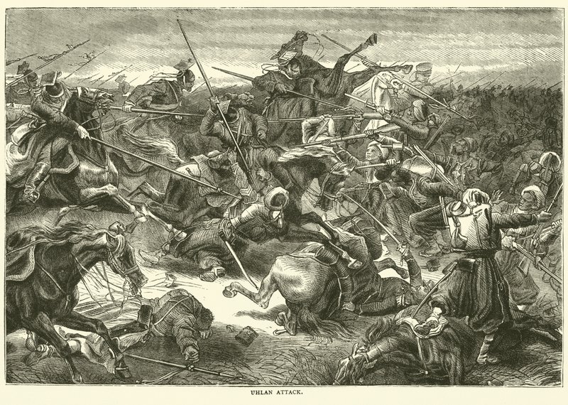Ataque Uhlan, outubro de 1870 de English School