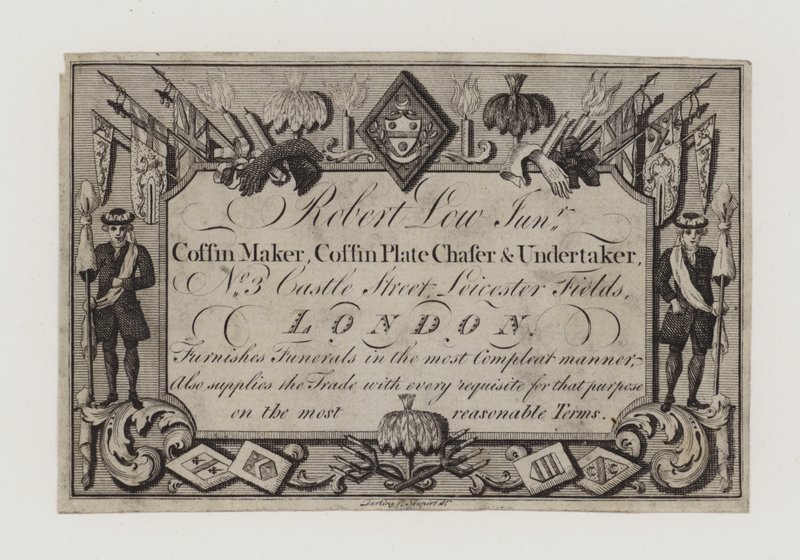 Undertakers, Robert Low Junior, cartão de comércio de English School