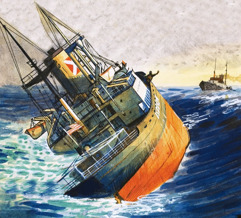 Barco não identificado em perigo iminente de naufrágio de English School