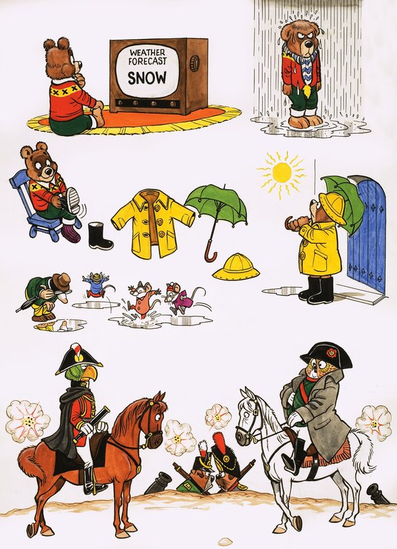 Desenhos animados não identificados de English School