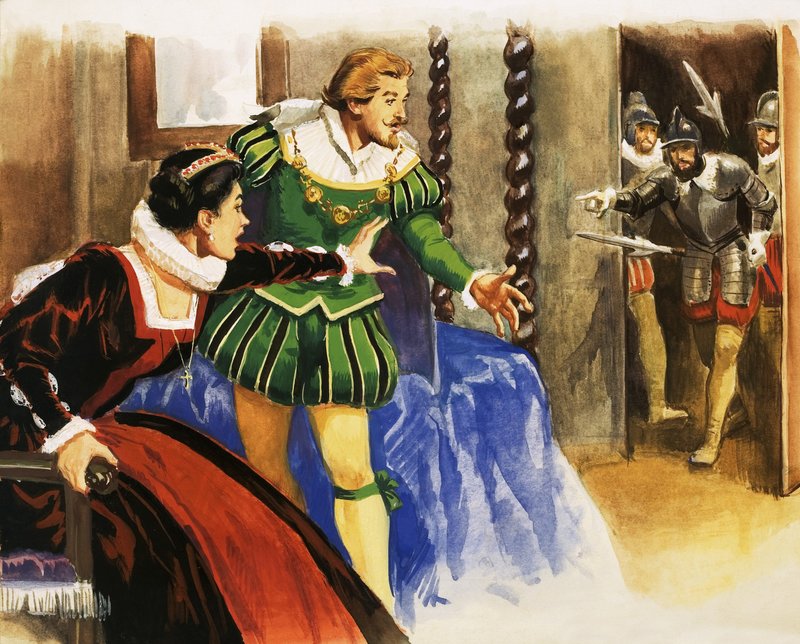 Casal não identificado, possivelmente a rainha Elizabeth I e Sir Francis Drake de English School