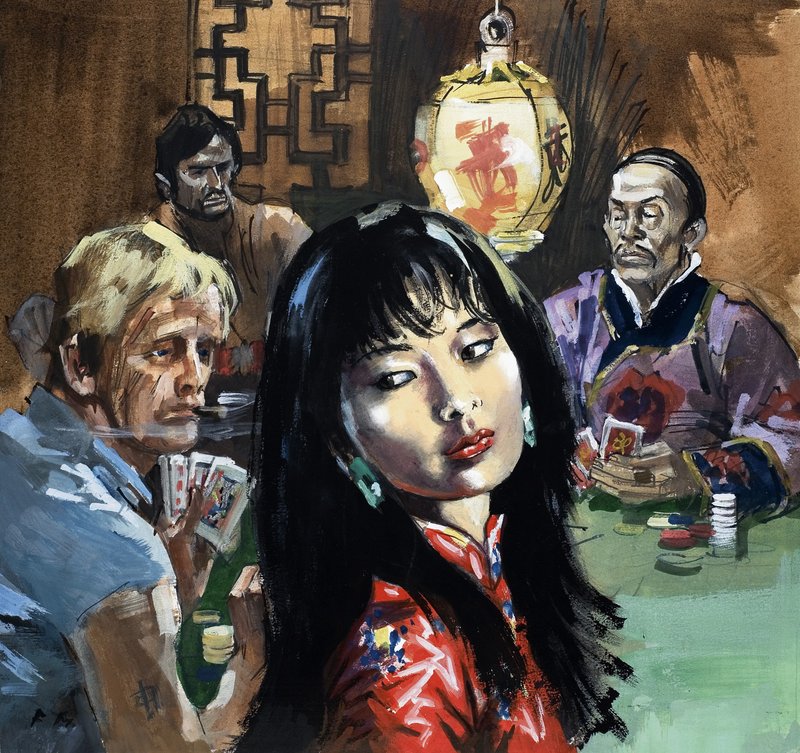 Garota não identificada no covil de jogo chinês de English School