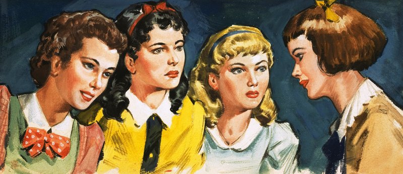 Grupo não identificado de meninas de English School