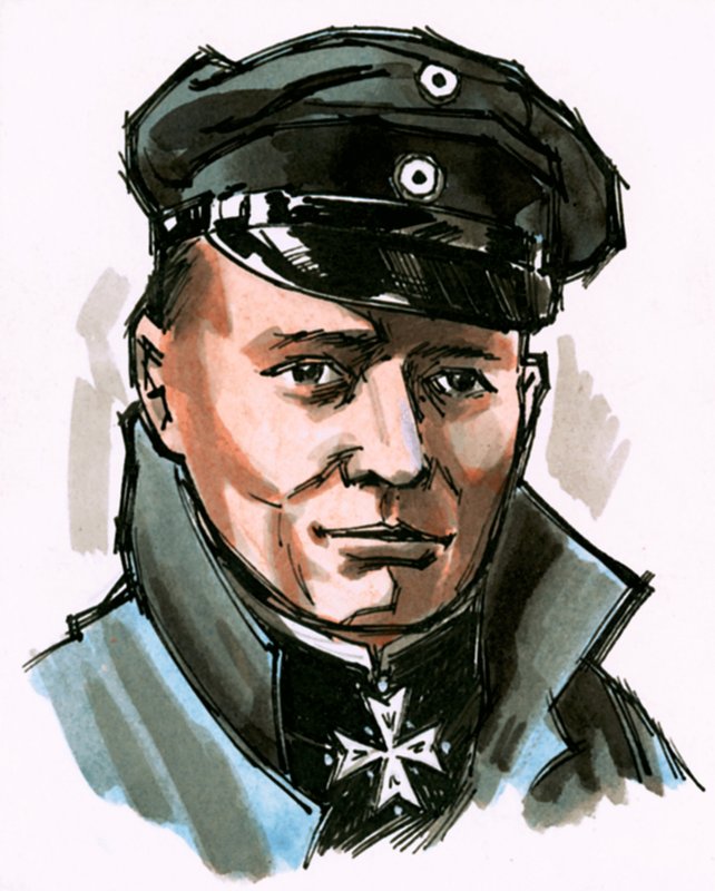 Retrato não identificado do comandante alemão de English School