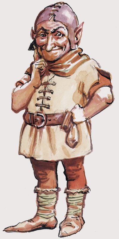 Retrato não identificado de anão ou troll de English School