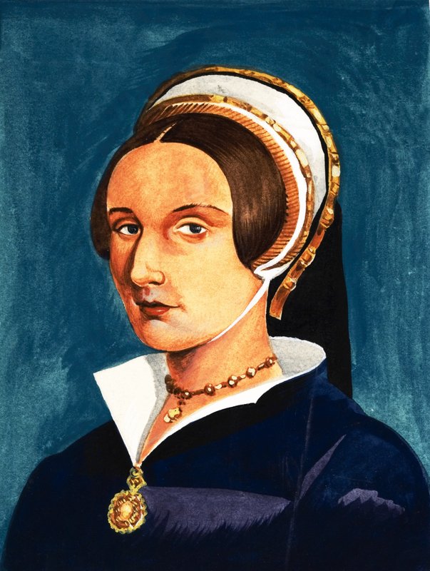 Retrato não identificado da mulher de English School