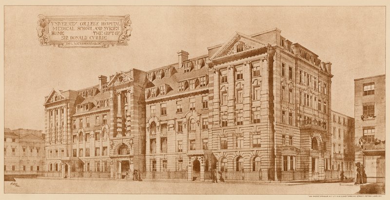 Hospital universitário, escola de medicina e enfermeiras de English School