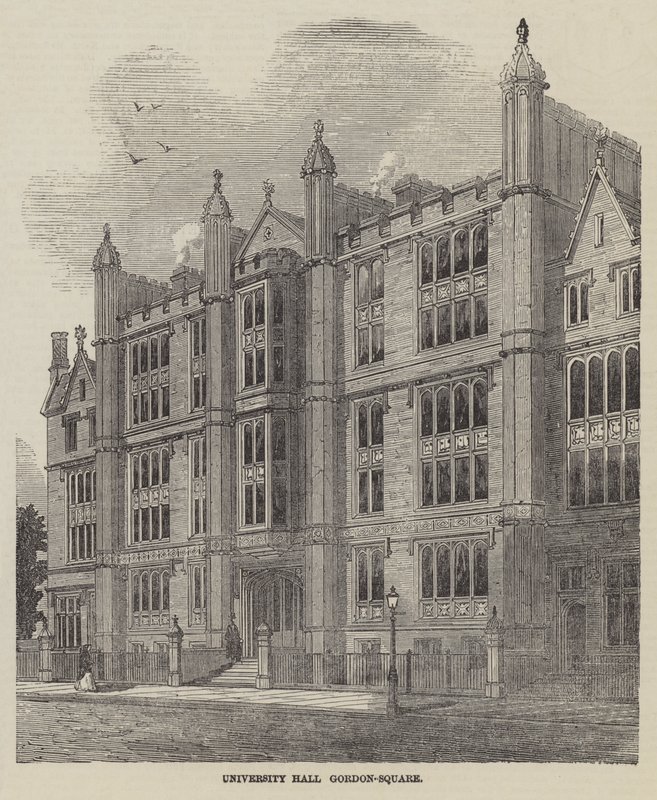 Salão da Universidade, Gordon-Square (gravura) de English School