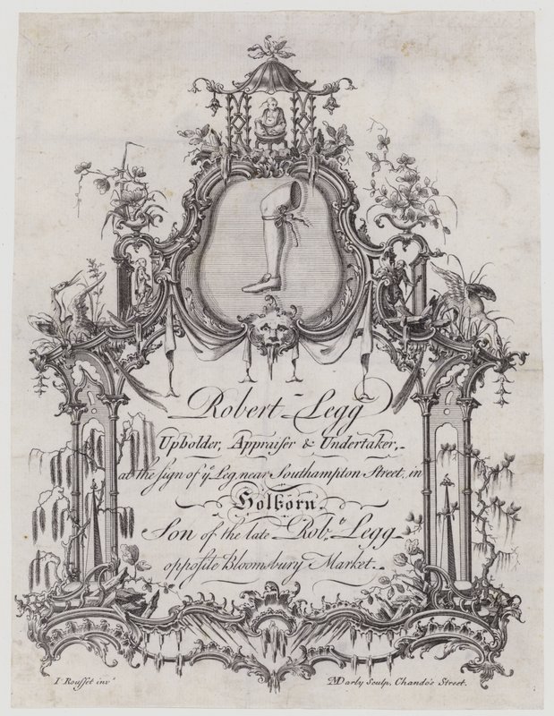 Estofador, Robert Legg, cartão comercial de English School