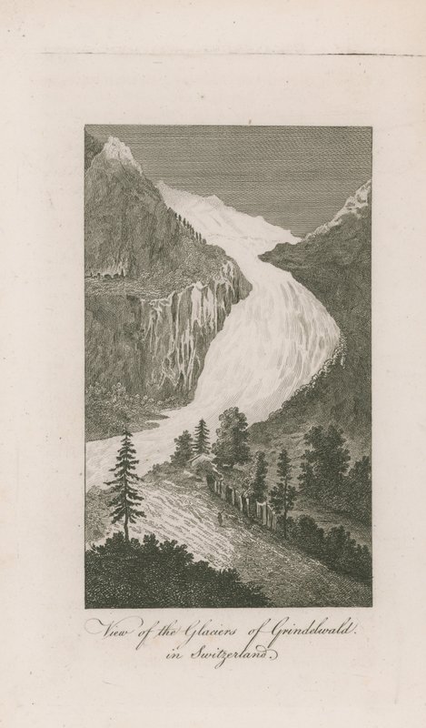 Vista das geleiras de Grindelwald de English School