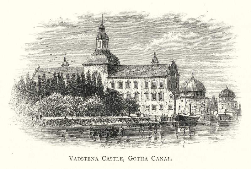 Castelo de Vadstena, Canal de Gotha (gravura) de English School