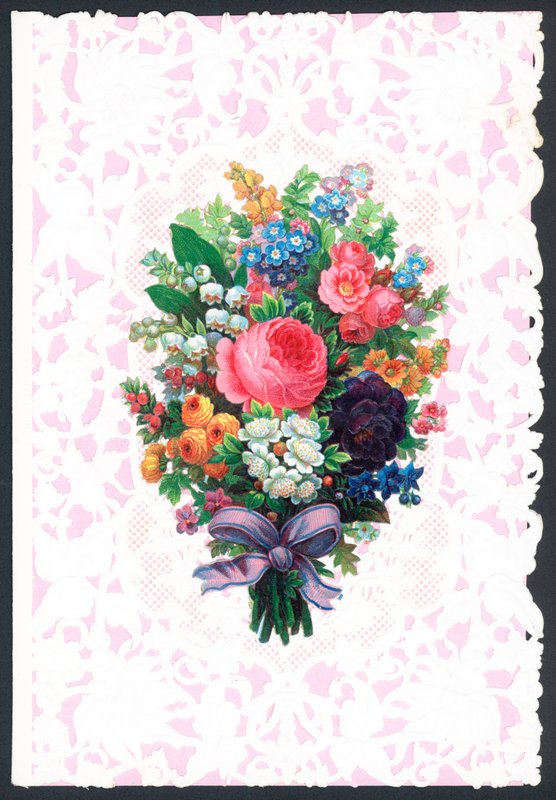 Cartão de saudações florais de dia dos namorados de English School
